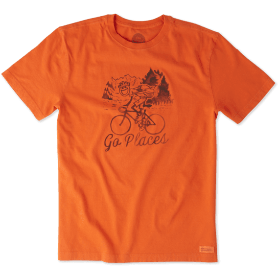 Men's Watercolor Go Places Bike Crusher Tee Men's Watercolor Go Places Bike Crusher Tee