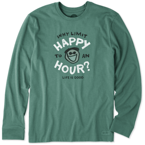 Men's Why Limit Happy Hour Long Sleeve Crusher Tee Men's Why Limit Happy Hour Long Sleeve Crusher Tee