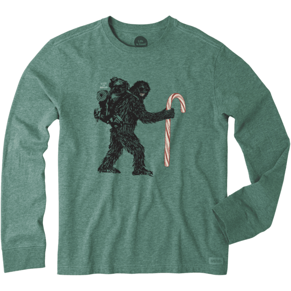 Men's Wild Man Candy Cane Long Sleeve Crusher Tee Men's Wild Man Candy Cane Long Sleeve Crusher Tee