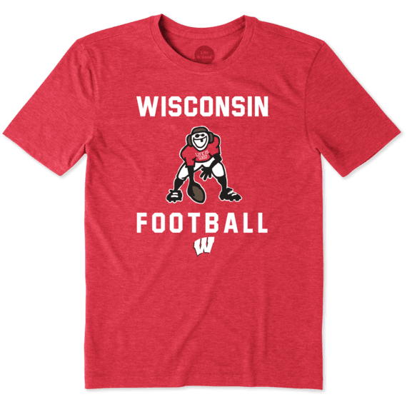 Men's Wisconsin Football Jake Cool Tee Men's Wisconsin Football Jake Cool Tee