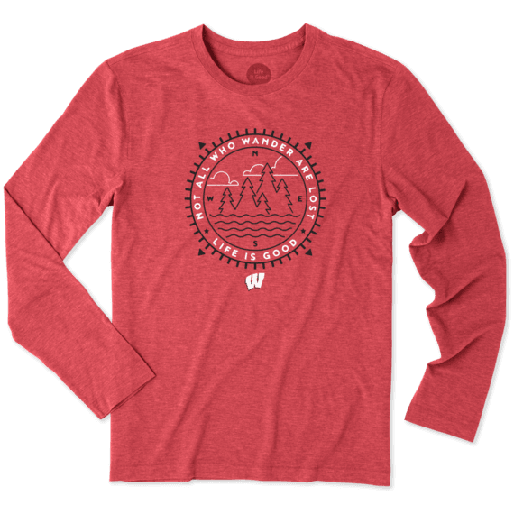 Men's Wisconsin Wander Scene Long Sleeve Cool Tee Men's Wisconsin Wander Scene Long Sleeve Cool Tee