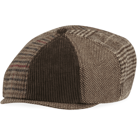 Mixed Patterns Brown Baker's Cap Mixed Patterns Brown Baker's Cap