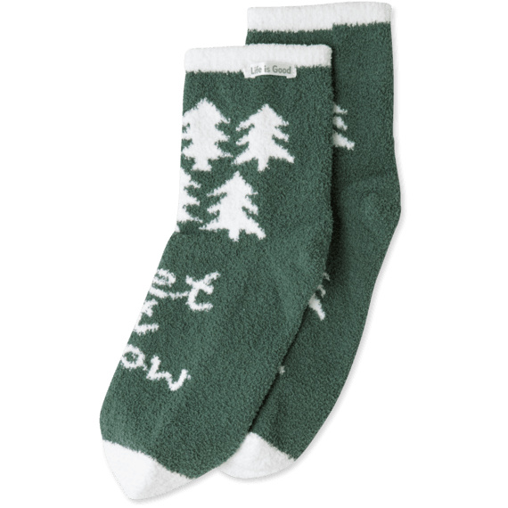 Pine Tree Pattern Plush Snuggle Sock Pine Tree Pattern Plush Snuggle Sock