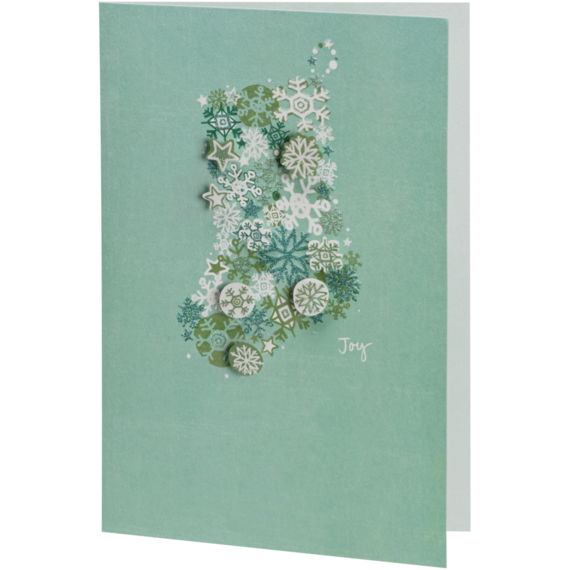 Snowflake Stocking Holiday Card Snowflake Stocking Holiday Card