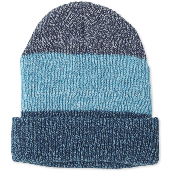 Striped No Pom Beanie Striped No Pom Beanie