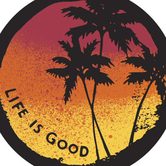 Sunset Circle Sticker