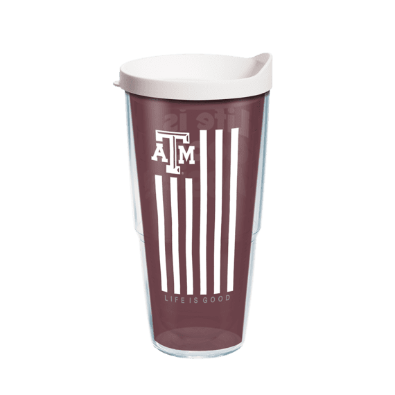Texas A& M Flag Tervis Tumbler with Lid, 24oz Texas A& M Flag Tervis Tumbler with Lid, 24oz
