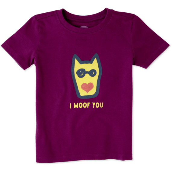 Toddler I Woof You Crusher Tee Toddler I Woof You Crusher Tee