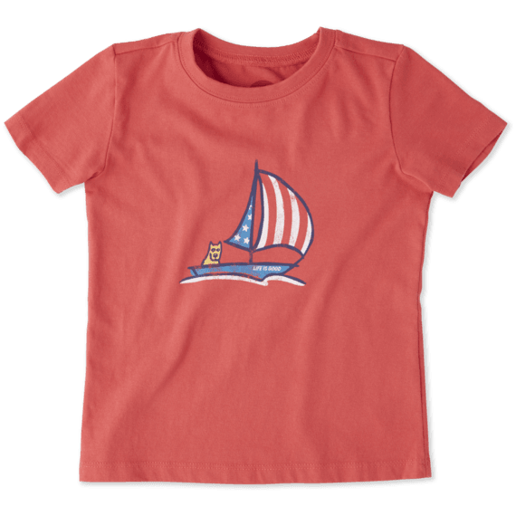 Toddlers Americana Sailboat Crusher Tee Crew Toddlers Americana Sailboat Crusher Tee Crew