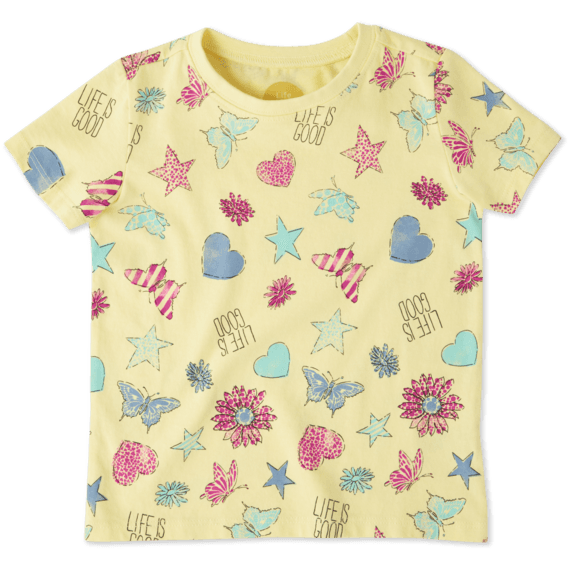 Toddlers Float Like a Butterfly Crusher Tee Crew Toddlers Float Like a Butterfly Crusher Tee Crew