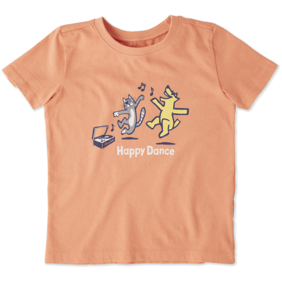 Toddlers Happy Dance Crusher Tee Crew Toddlers Happy Dance Crusher Tee Crew