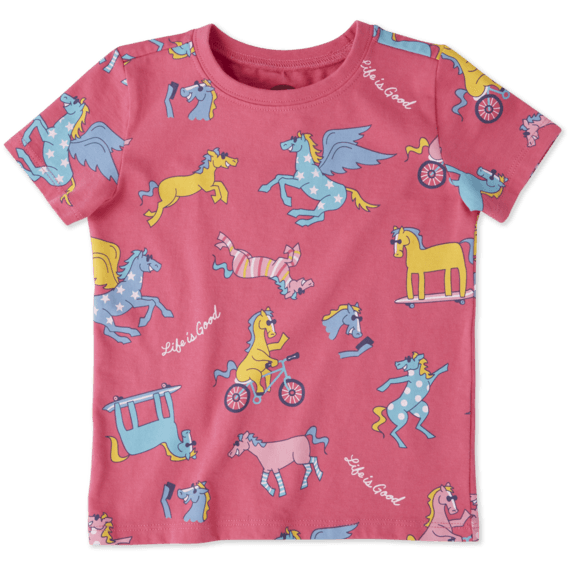 Toddlers Horseplay Fun Crusher Tee Crew Toddlers Horseplay Fun Crusher Tee Crew