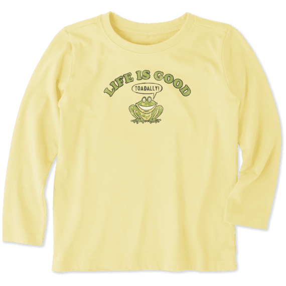 Toddlers Life Is Toadally Good Long Sleeve Crusher Tee Toddlers Life Is Toadally Good Long Sleeve Crusher Tee