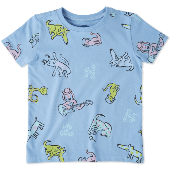 Toddlers Raining Cats and Dogs Crusher Tee Crew Toddlers Raining Cats and Dogs Crusher Tee Crew