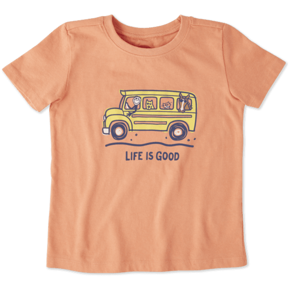 Toddlers School Bus Friends Crusher Tee Crew Toddlers School Bus Friends Crusher Tee Crew