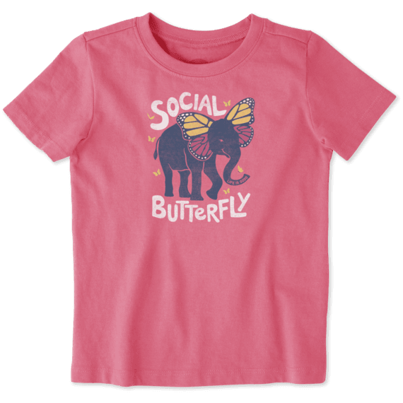 Toddlers Social Butterfly Crusher Tee Toddlers Social Butterfly Crusher Tee