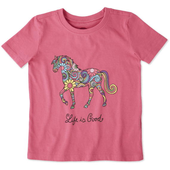 Toddlers Swirly Horse Crusher Tee Crew Toddlers Swirly Horse Crusher Tee Crew