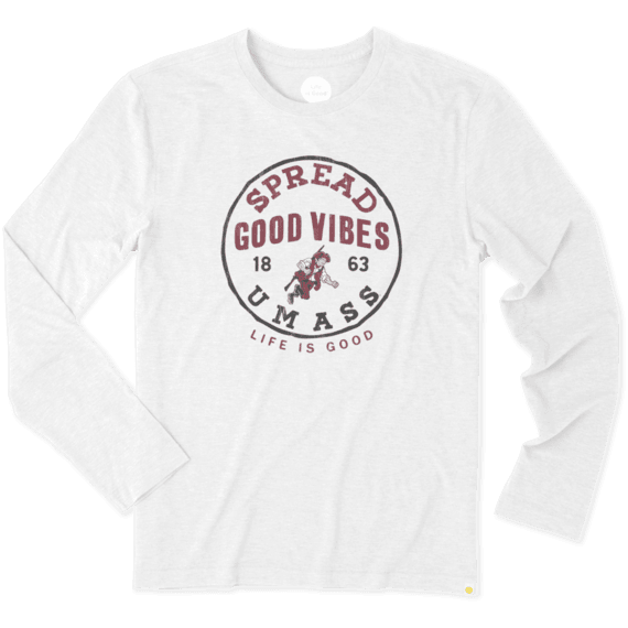 Men's UMass Good Vibes Long Sleeve Cool Tee Men's UMass Good Vibes Long Sleeve Cool Tee