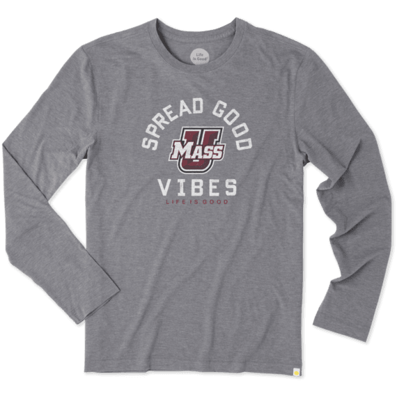 Men's UMass Good Vibes Long Sleeve Cool Tee Men's UMass Good Vibes Long Sleeve Cool Tee