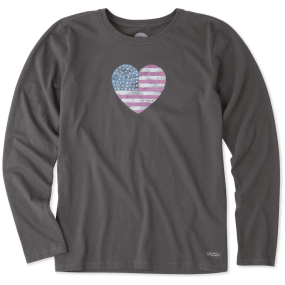 Women's American Love Long Sleeve Crusher Tee Women's American Love Long Sleeve Crusher Tee
