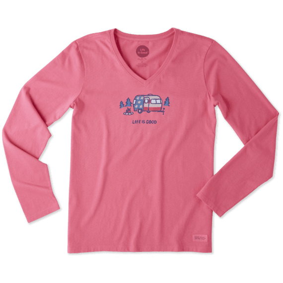 Women's Americana Camp Long Sleeve Crusher Vee Women's Americana Camp Long Sleeve Crusher Vee