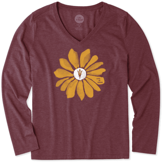 Women's Arizona State Daisy Long Sleeve Cool Vee Women's Arizona State Daisy Long Sleeve Cool Vee