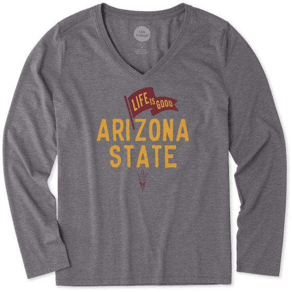 Women's Arizona State Pennant Long Sleeve Cool Vee Women's Arizona State Pennant Long Sleeve Cool Vee