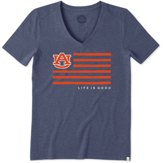 Women's Auburn Flag Cool Vee Women's Auburn Flag Cool Vee