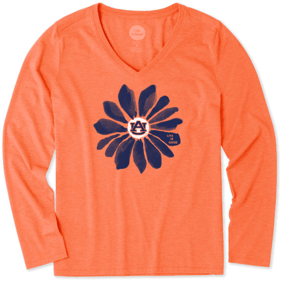 Women's Auburn Tigers Daisy Long Sleeve Cool Vee Women's Auburn Tigers Daisy Long Sleeve Cool Vee