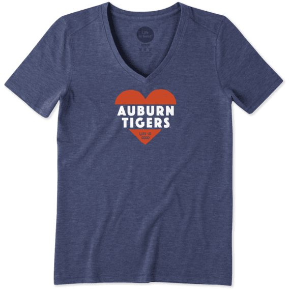 Women's Auburn Tigers Heart Knockout Cool Vee Women's Auburn Tigers Heart Knockout Cool Vee