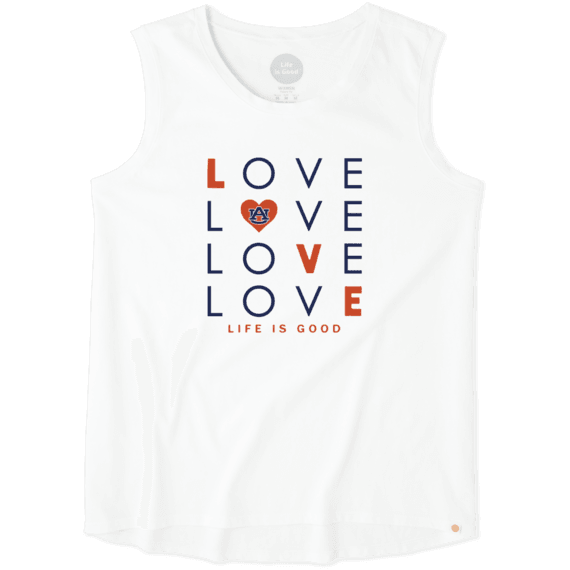 Women's Auburn Tigers Love Stack Sleeveless Tee Women's Auburn Tigers Love Stack Sleeveless Tee