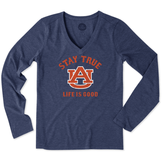 Women's Auburn Tigers Stay True Long Sleeve Cool Vee Women's Auburn Tigers Stay True Long Sleeve Cool Vee