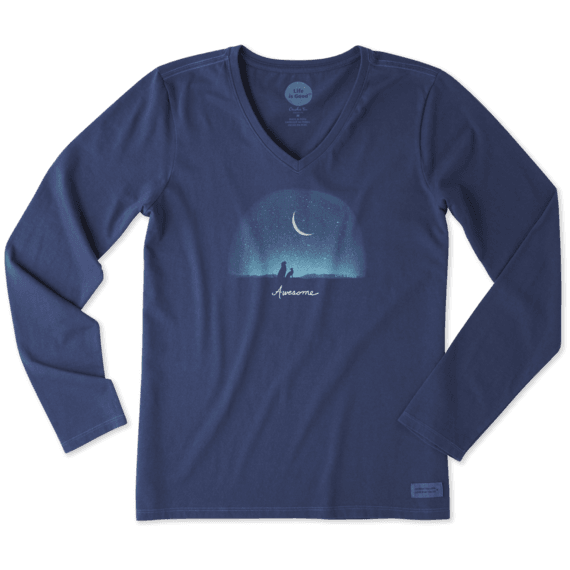 Women's Awesome Night Long Sleeve Crusher Vee Women's Awesome Night Long Sleeve Crusher Vee
