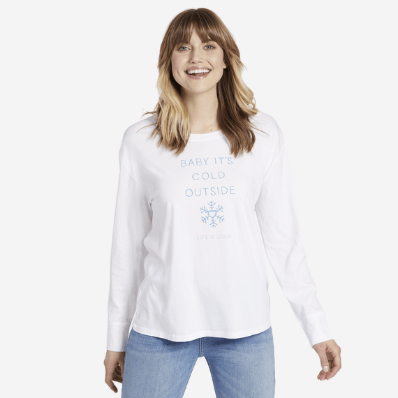 Women's Baby Its Cold Outside Long Sleeve Breezy Tee Women's Baby Its Cold Outside Long Sleeve Breezy Tee
