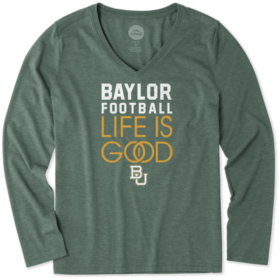 Women's Baylor Bears Infinity Football Long Sleeve Cool Vee Women's Baylor Bears Infinity Football Long Sleeve Cool Vee