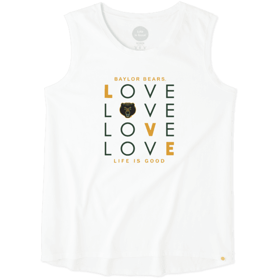 Women's Baylor Bears Love Stack Sleeveless Tee Women's Baylor Bears Love Stack Sleeveless Tee