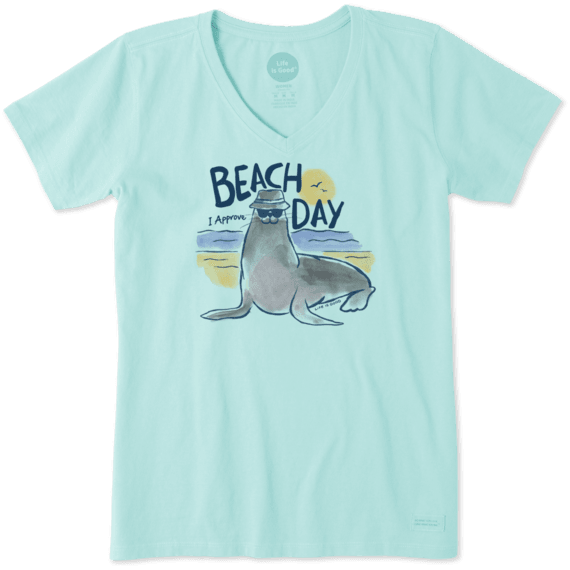 Women's Beach Day Seal Crusher Vee Women's Beach Day Seal Crusher Vee