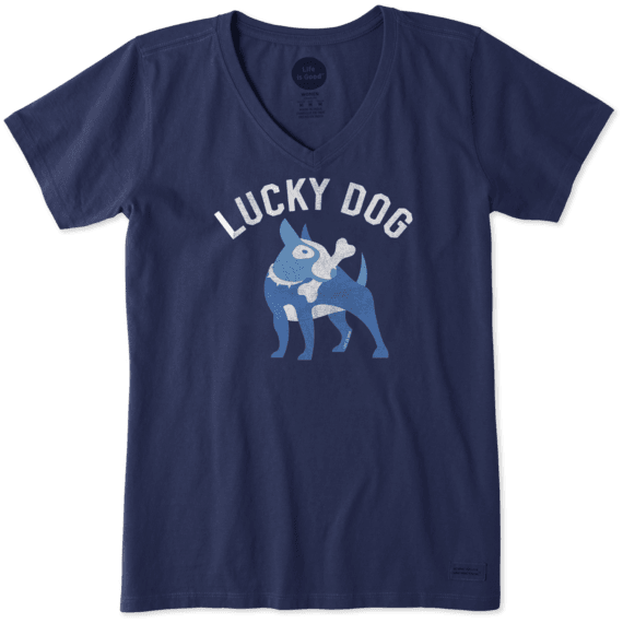 Women's Block Lucky Dog Crusher Vee Women's Block Lucky Dog Crusher Vee