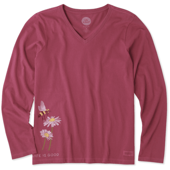 Women's Bumbling Around Long Sleeve Crusher Vee Women's Bumbling Around Long Sleeve Crusher Vee