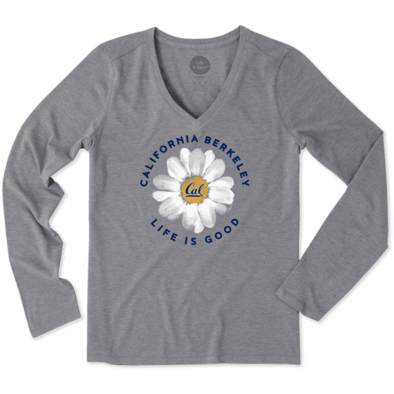 Women's California Daisy Long Sleeve Cool Vee Women's California Daisy Long Sleeve Cool Vee