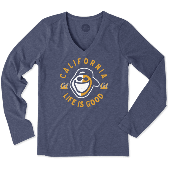 Women's California Face Paint Jake Long Sleeve Cool Vee Women's California Face Paint Jake Long Sleeve Cool Vee