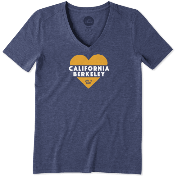 Women's California Golden Bears Heart Knockout Cool Vee Women's California Golden Bears Heart Knockout Cool Vee