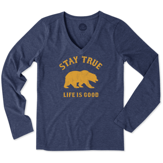 Women's California Golden Bears Stay True Long Sleeve Cool Vee Women's California Golden Bears Stay True Long Sleeve Cool Vee