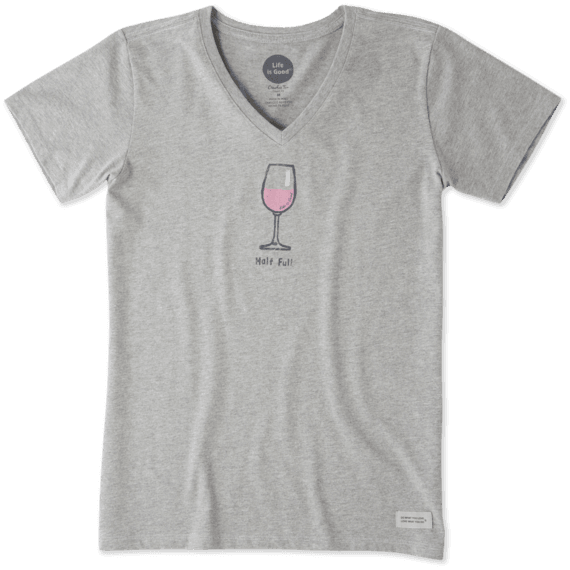 Women's Classic Half Full Wine Crusher Vee Women's Classic Half Full Wine Crusher Vee