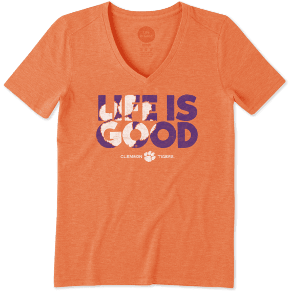 Women's Clemson Life is Good Cool Vee Women's Clemson Life is Good Cool Vee