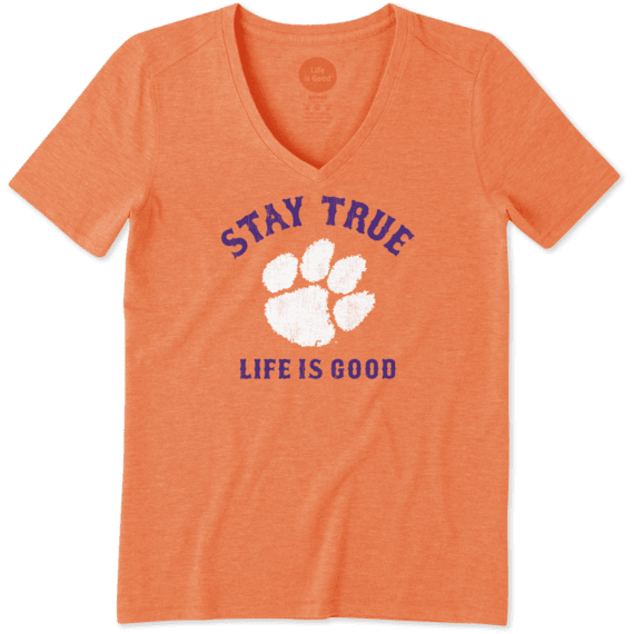 Women's Clemson Tigers Stay True Long Sleeve Cool Vee Women's Clemson Tigers Stay True Long Sleeve Cool Vee