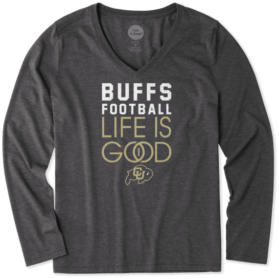 Women's Colorado Buffaloes Infinity Football Long Sleeve Cool Vee Women's Colorado Buffaloes Infinity Football Long Sleeve Cool Vee