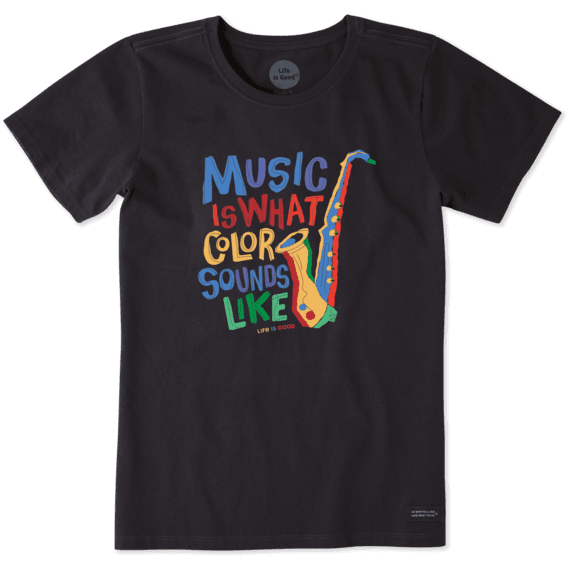 Women's Colorful Saxophone Crusher Tee Women's Colorful Saxophone Crusher Tee