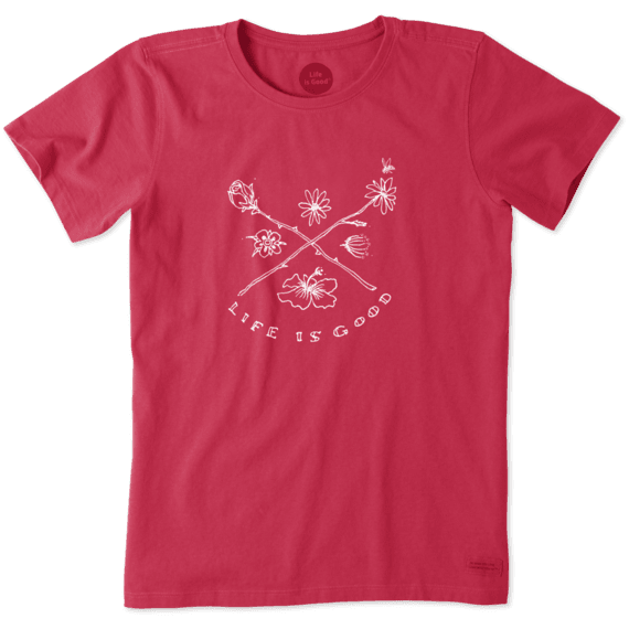 Women's Crossed Wildflowers Crusher Tee Women's Crossed Wildflowers Crusher Tee