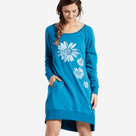 Women's Daisies Sweatshirt Dress Women's Daisies Sweatshirt Dress